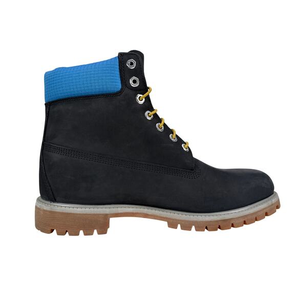 Timberland Premium 6 Inch Boots Mens 13 Black Nubuck Leather WP Blue Collar main image 7